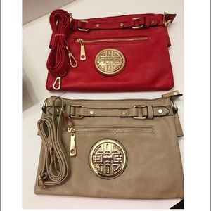 Red & Tan side purse with strap both for one $ 😃